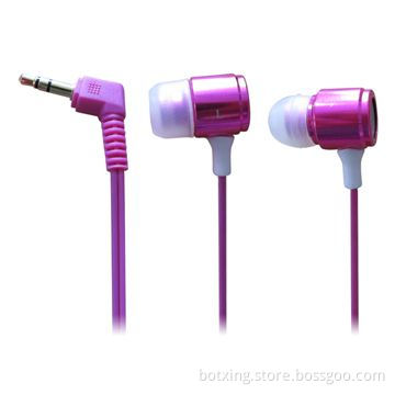 Pink metal earphones, cute gift for girls